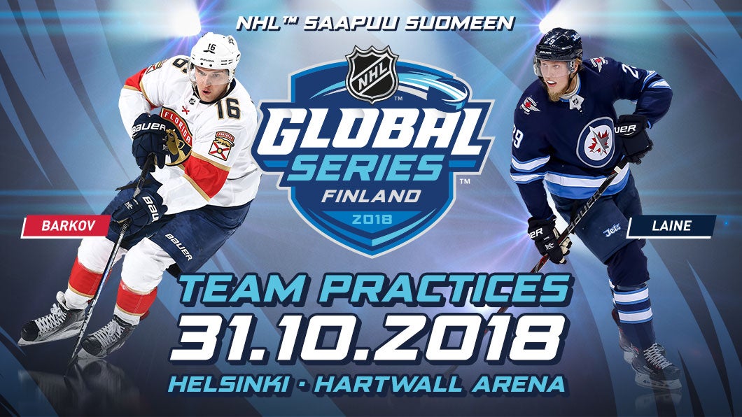 Fanit pääsevät seuraamaan 2018 NHL Global Series™ joukkueharjoituksia Helsingissä