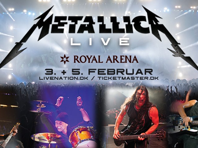 Metallica Inviger Royal Arena i Danmark 2017